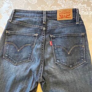 Levi's 721 Blue Skinny High Rise Jeans Size 26